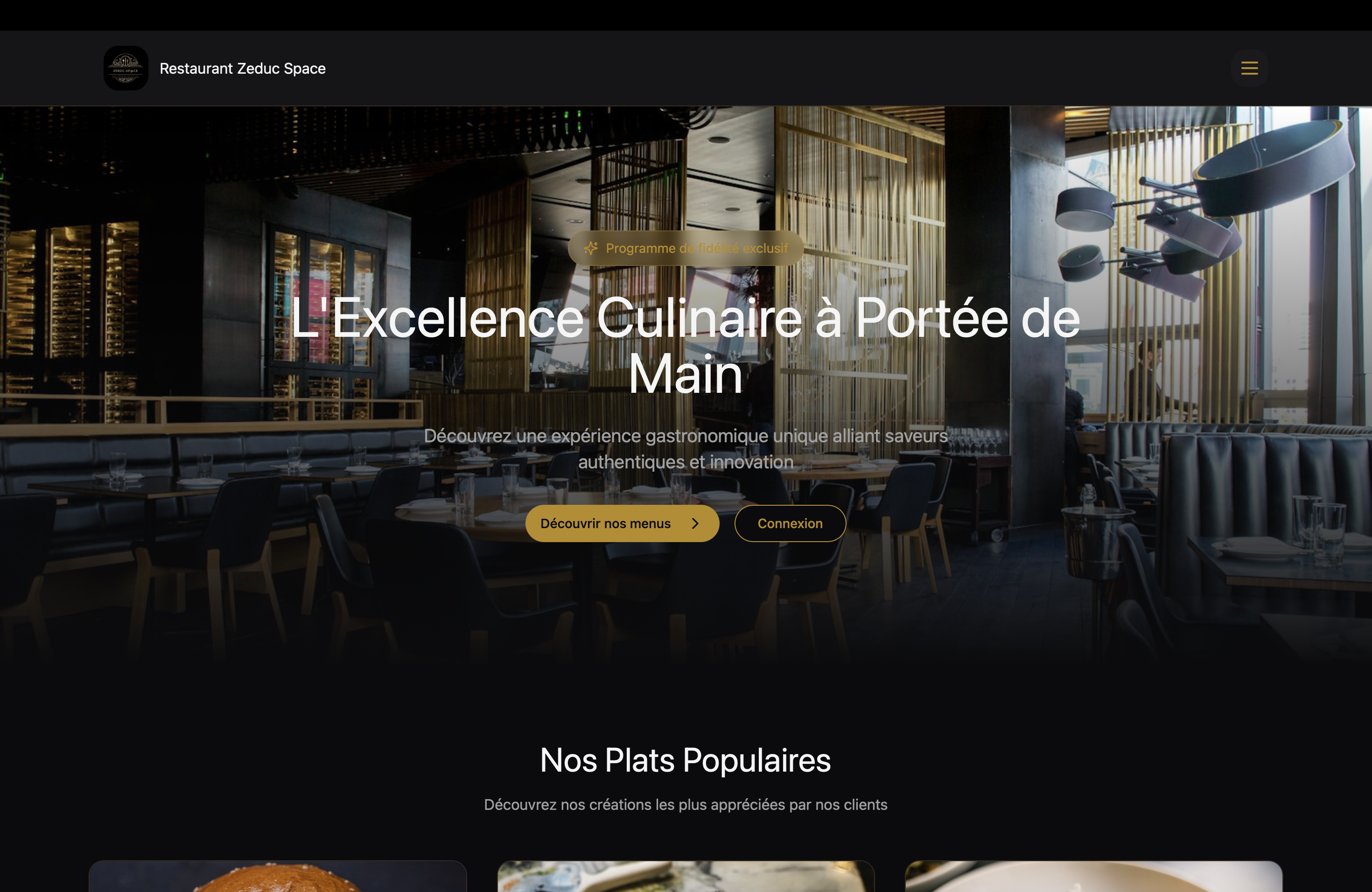 Restaurant website